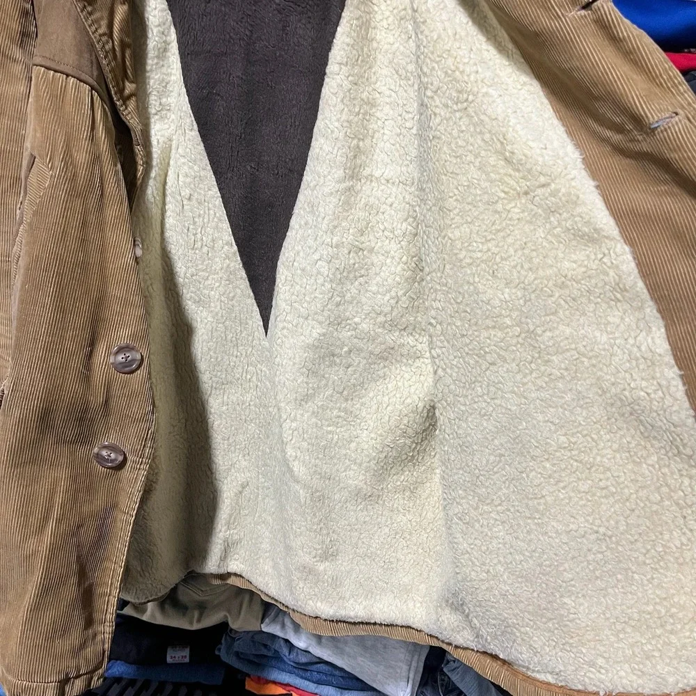Vintage 70s 80s Schott‎ Perfecto Sportswear Corduroy Hunting Coat Mens XL Tan